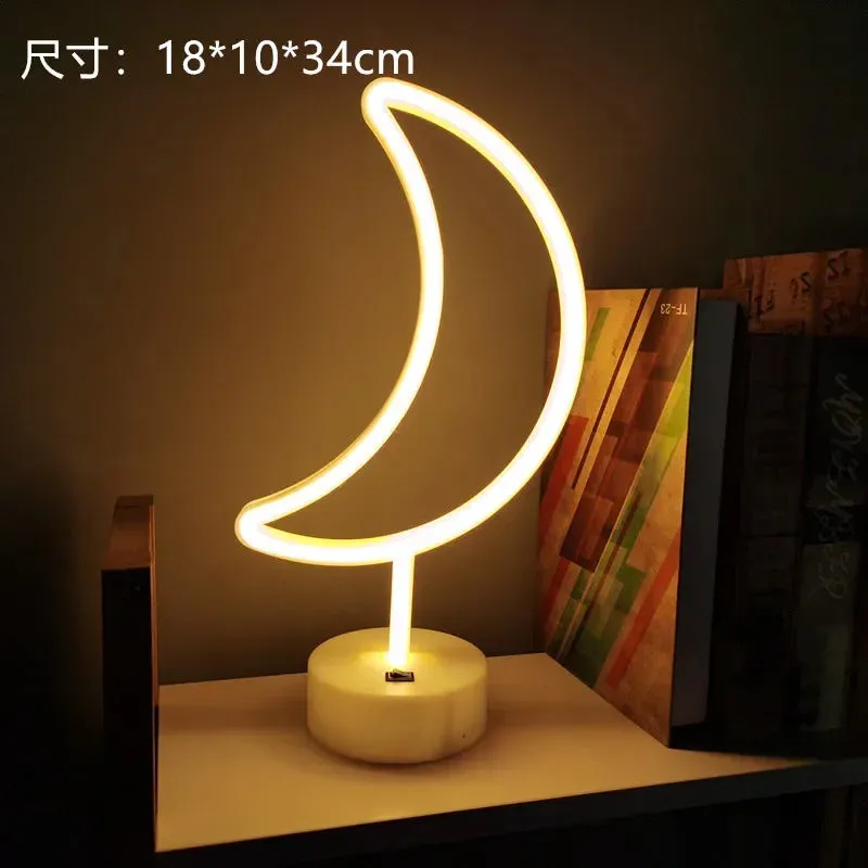 Kawaii LED Neon Night Light 🌈✨ - Adorable Flamingo, Unicorn & Rainbow Decor for Kids' Rooms 🎉💖