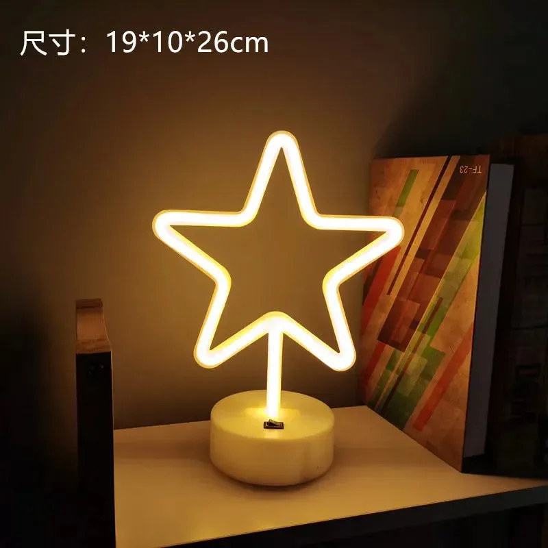 Kawaii LED Neon Night Light 🌈✨ - Adorable Flamingo, Unicorn & Rainbow Decor for Kids' Rooms 🎉💖