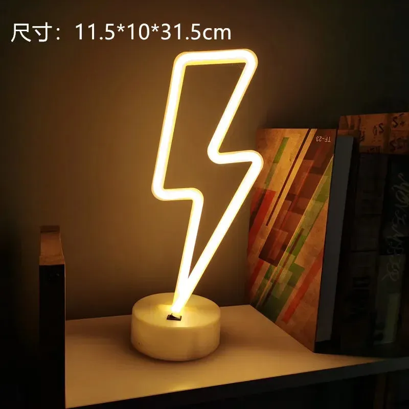 Kawaii LED Neon Night Light 🌈✨ - Adorable Flamingo, Unicorn & Rainbow Decor for Kids' Rooms 🎉💖