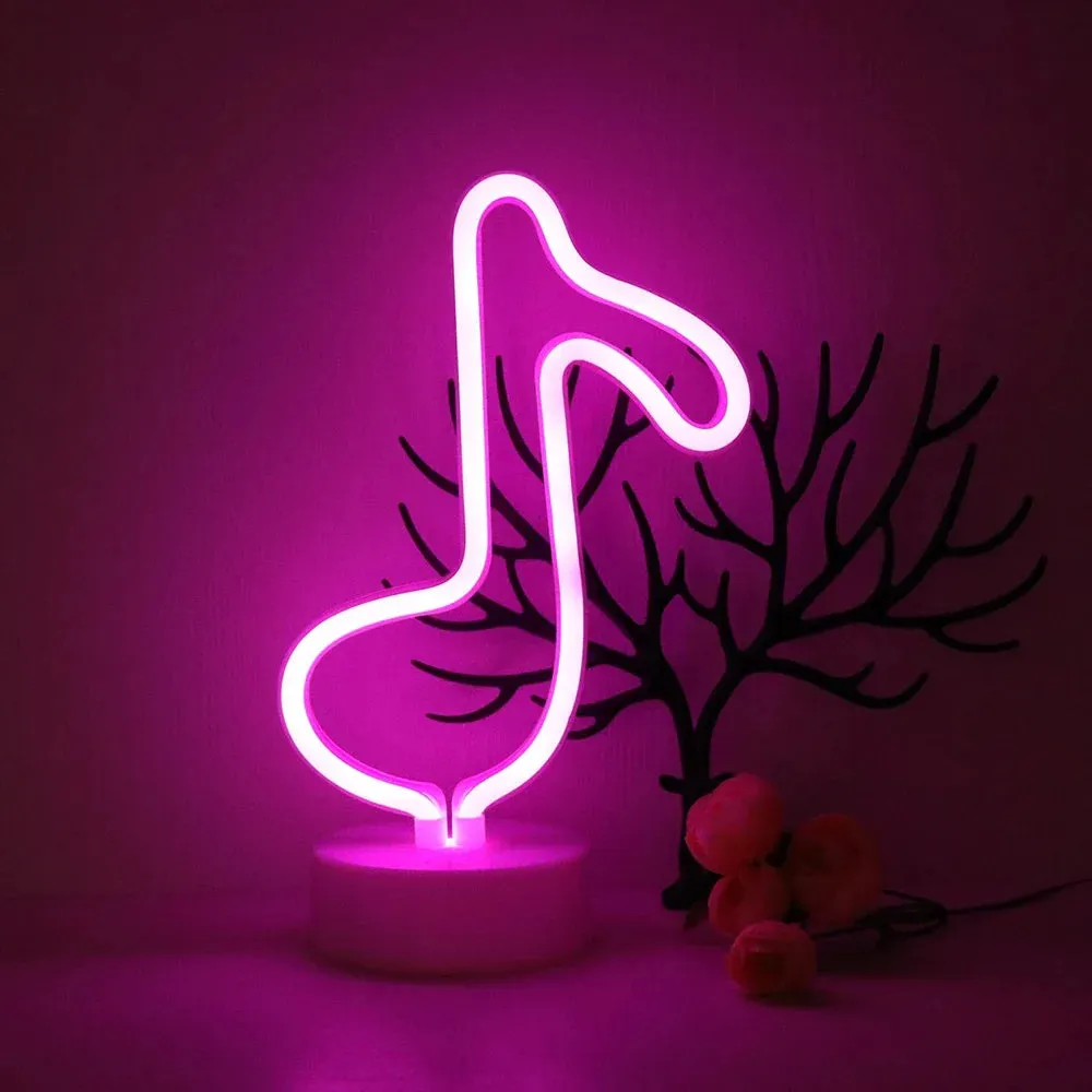 Kawaii LED Neon Night Light 🌈✨ - Adorable Flamingo, Unicorn & Rainbow Decor for Kids' Rooms 🎉💖