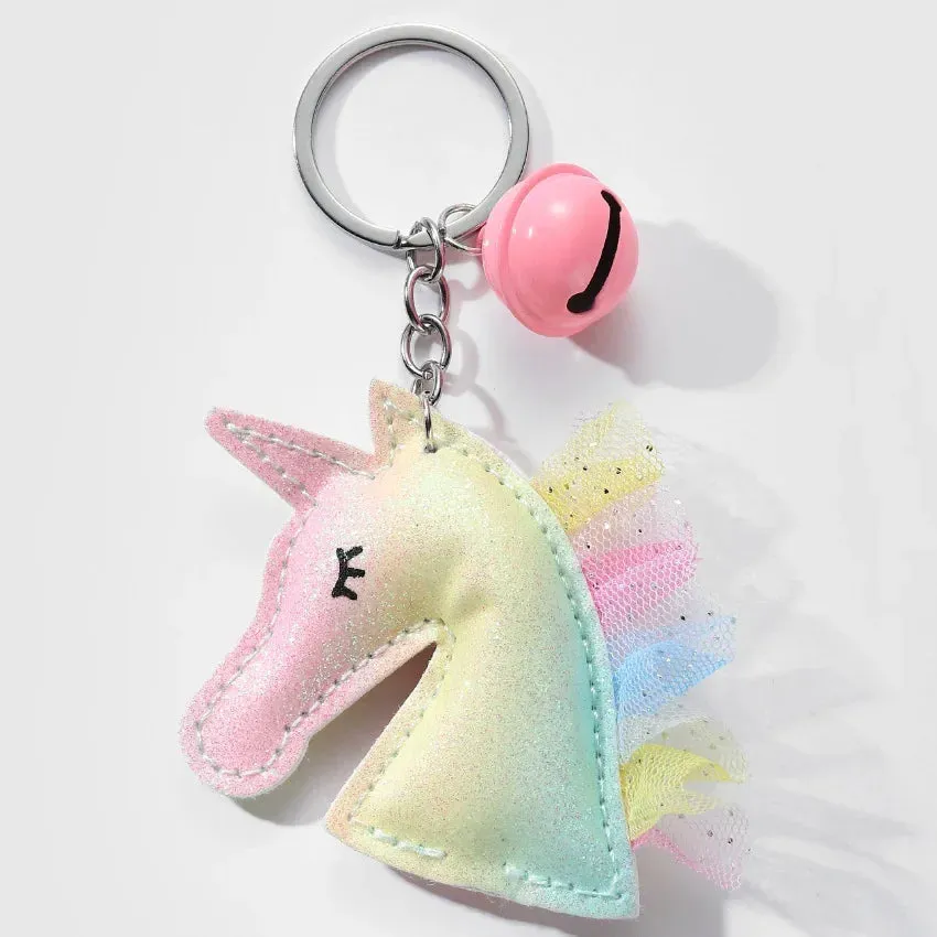 Kawaii Unicorn Keychain 🌈✨ | Adorable Rainbow Leather Animal Pendant 🦄 | Cute Gift for Kids & Girls 🎁