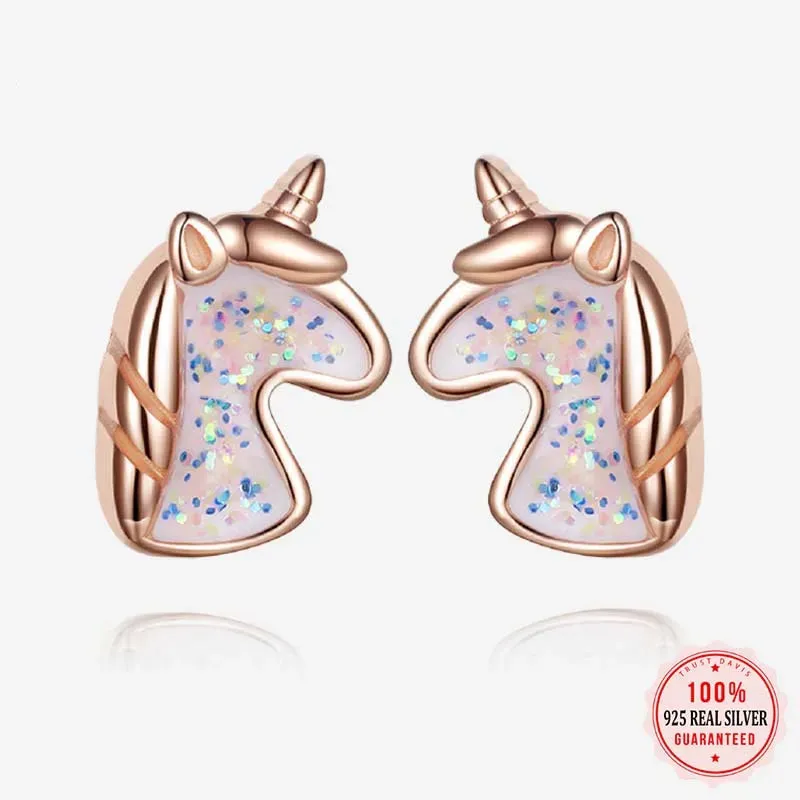 Kawaii Unicorn Stud Earrings 🌈✨ | 925 Sterling Silver Cuties for Girls & Women 🎁💖 | Adorable Birthday Gift!