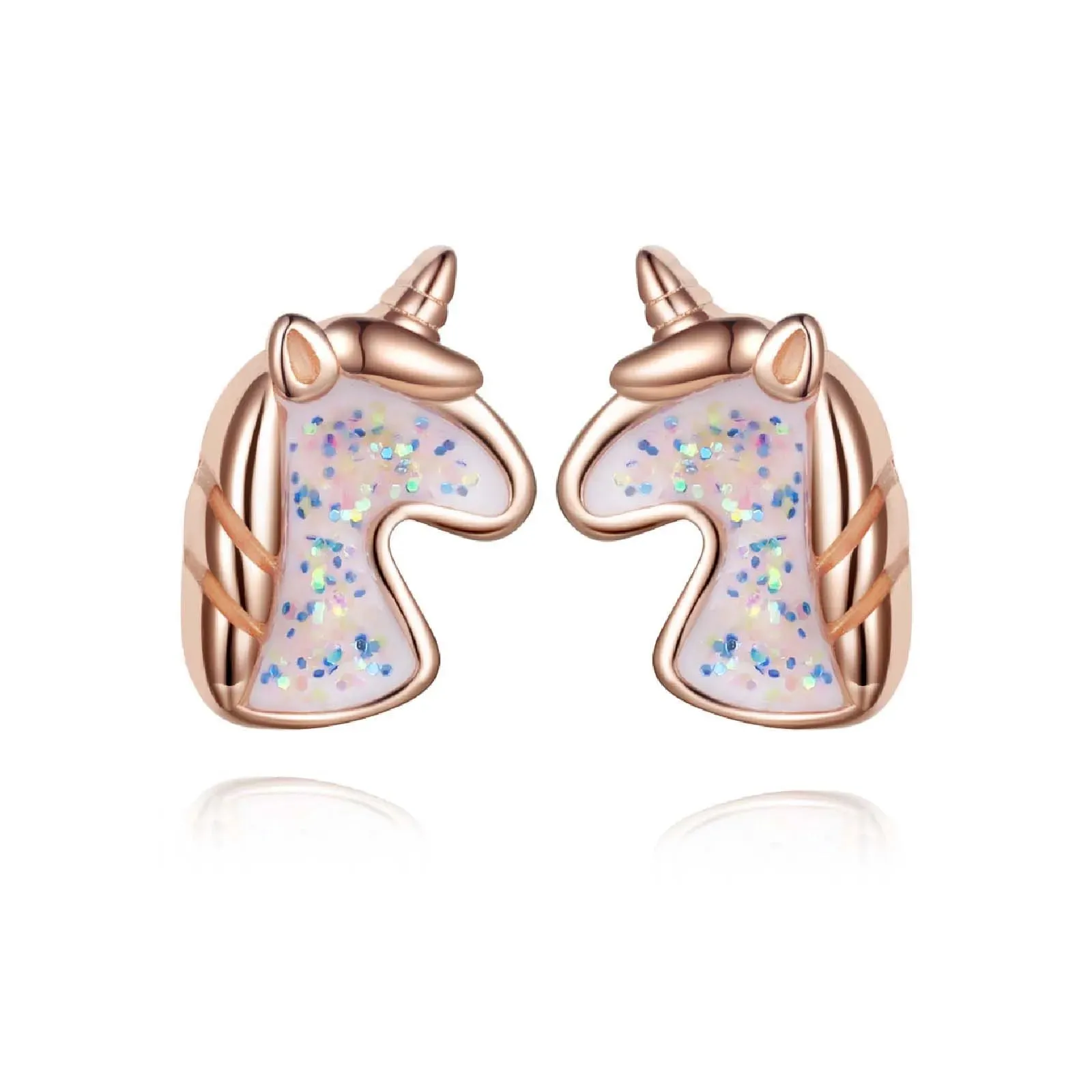 Kawaii Unicorn Stud Earrings 🌈✨ | 925 Sterling Silver Cuties for Girls & Women 🎁💖 | Adorable Birthday Gift!