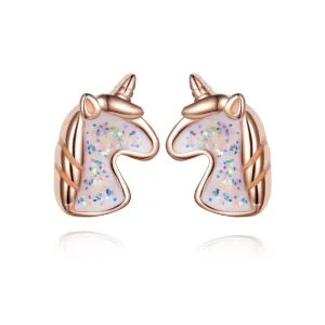 Kawaii Unicorn Stud Earrings 🌈✨ | 925 Sterling Silver Cuties for Girls & Women 🎁💖 | Adorable Birthday Gift!