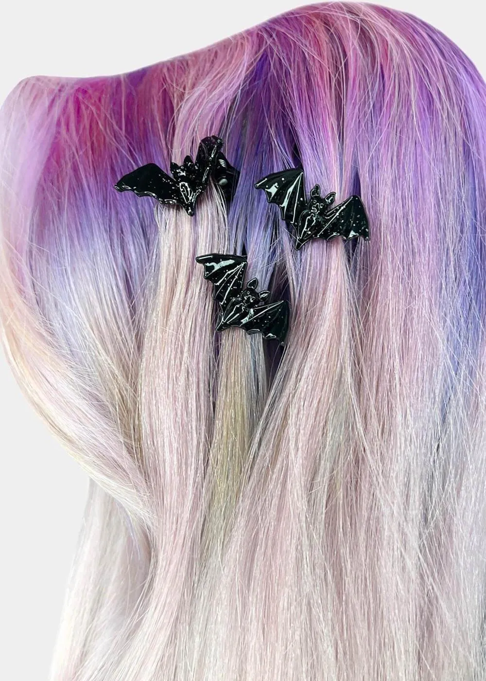 Killstar Wing It Bat Hair Clips Black