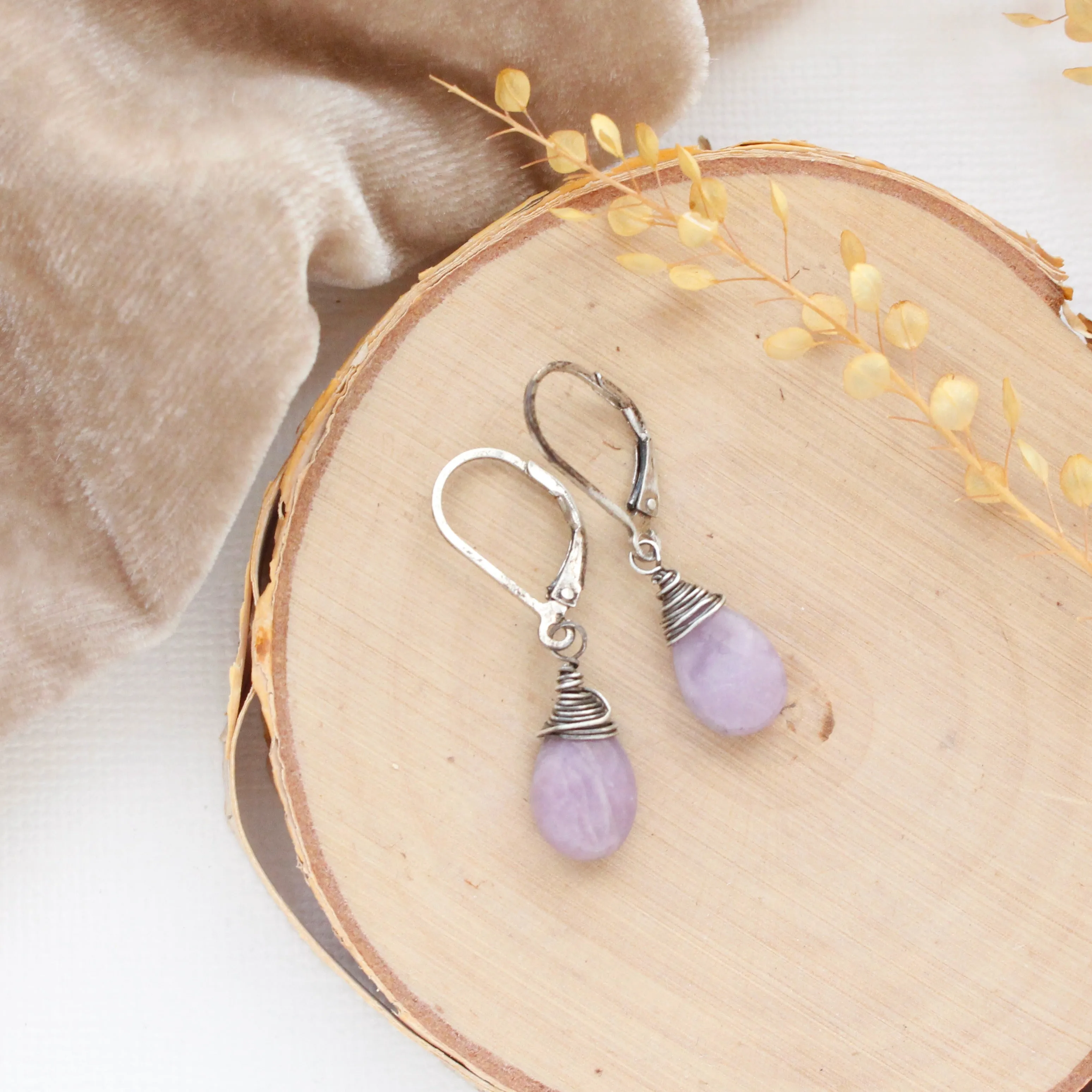 Kunzite Drop Earrings
