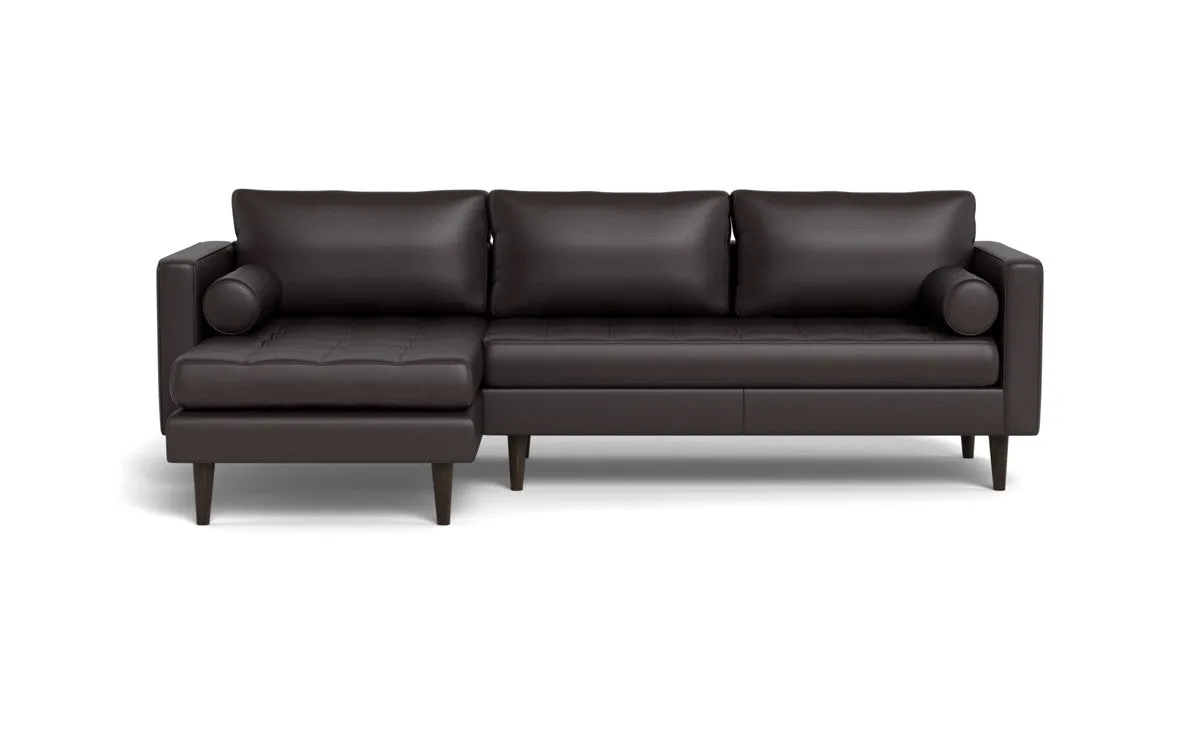 Ladybird 102" Leather Left Chaise Sectional