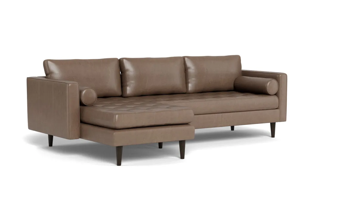 Ladybird 102" Leather Left Chaise Sectional