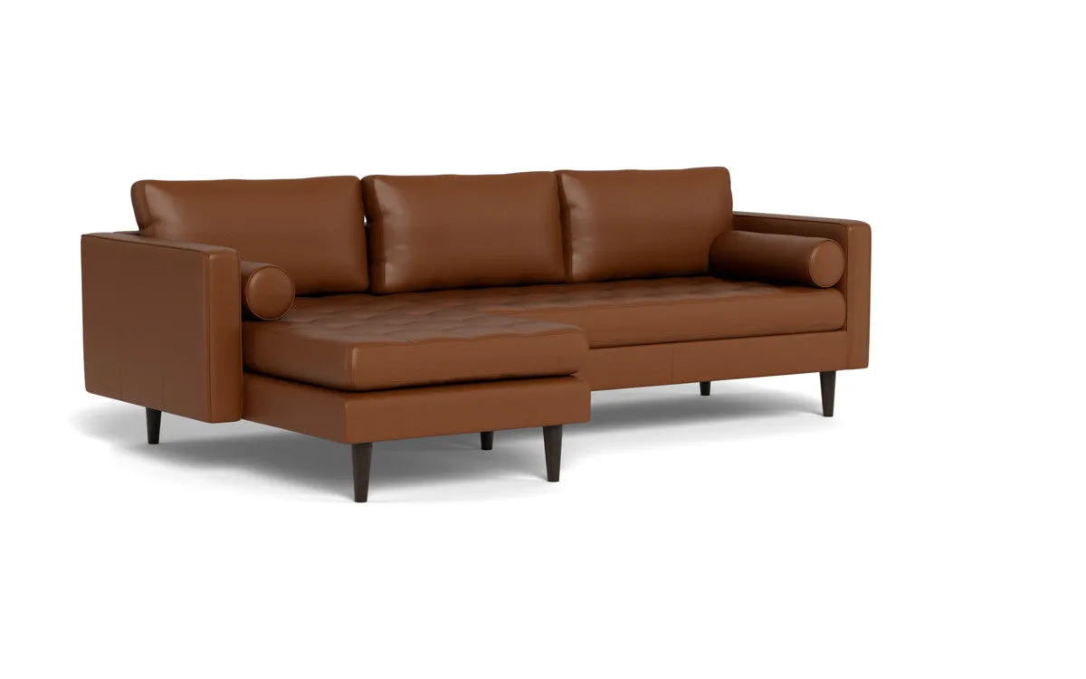 Ladybird 102" Leather Left Chaise Sectional
