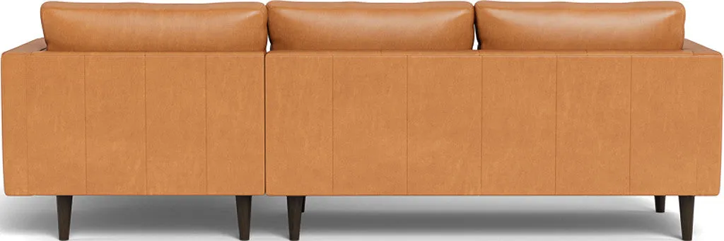 Ladybird 102" Leather Right Chaise Sectional