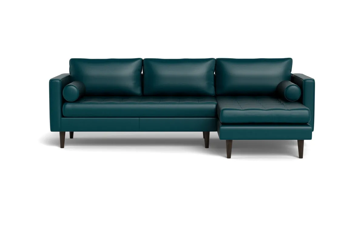 Ladybird 102" Leather Right Chaise Sectional