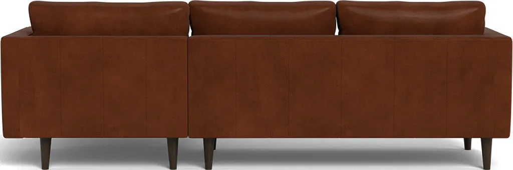 Ladybird 102" Leather Right Chaise Sectional