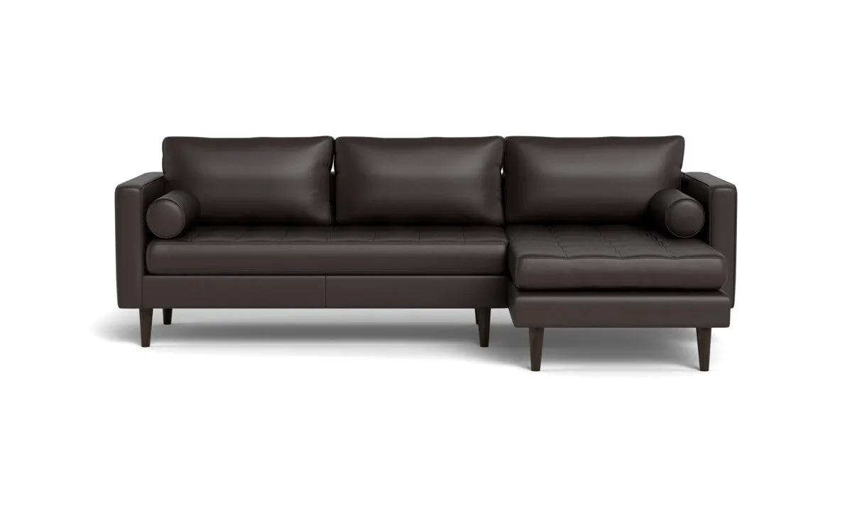 Ladybird 102" Leather Right Chaise Sectional