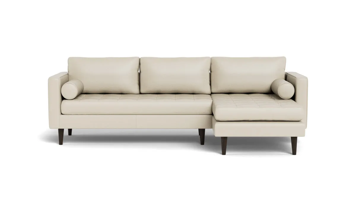 Ladybird 102" Leather Right Chaise Sectional