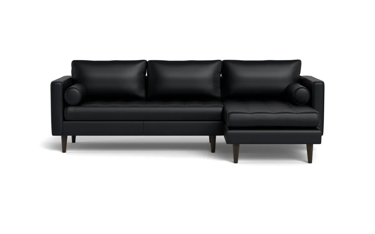 Ladybird 102" Leather Right Chaise Sectional