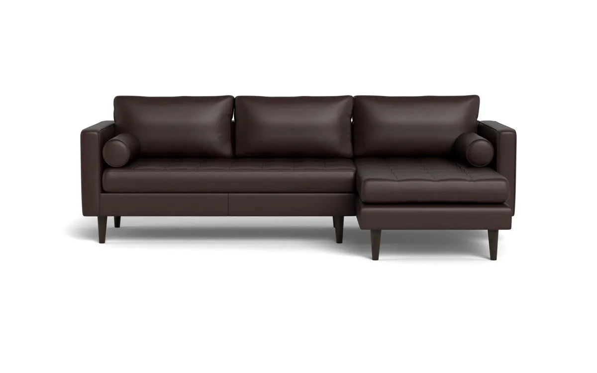Ladybird 102" Leather Right Chaise Sectional