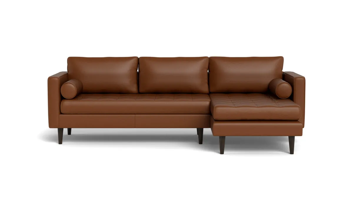 Ladybird 102" Leather Right Chaise Sectional