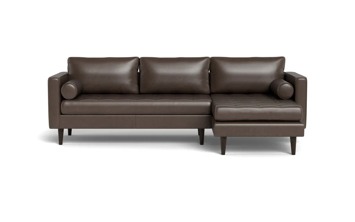 Ladybird 102" Leather Right Chaise Sectional