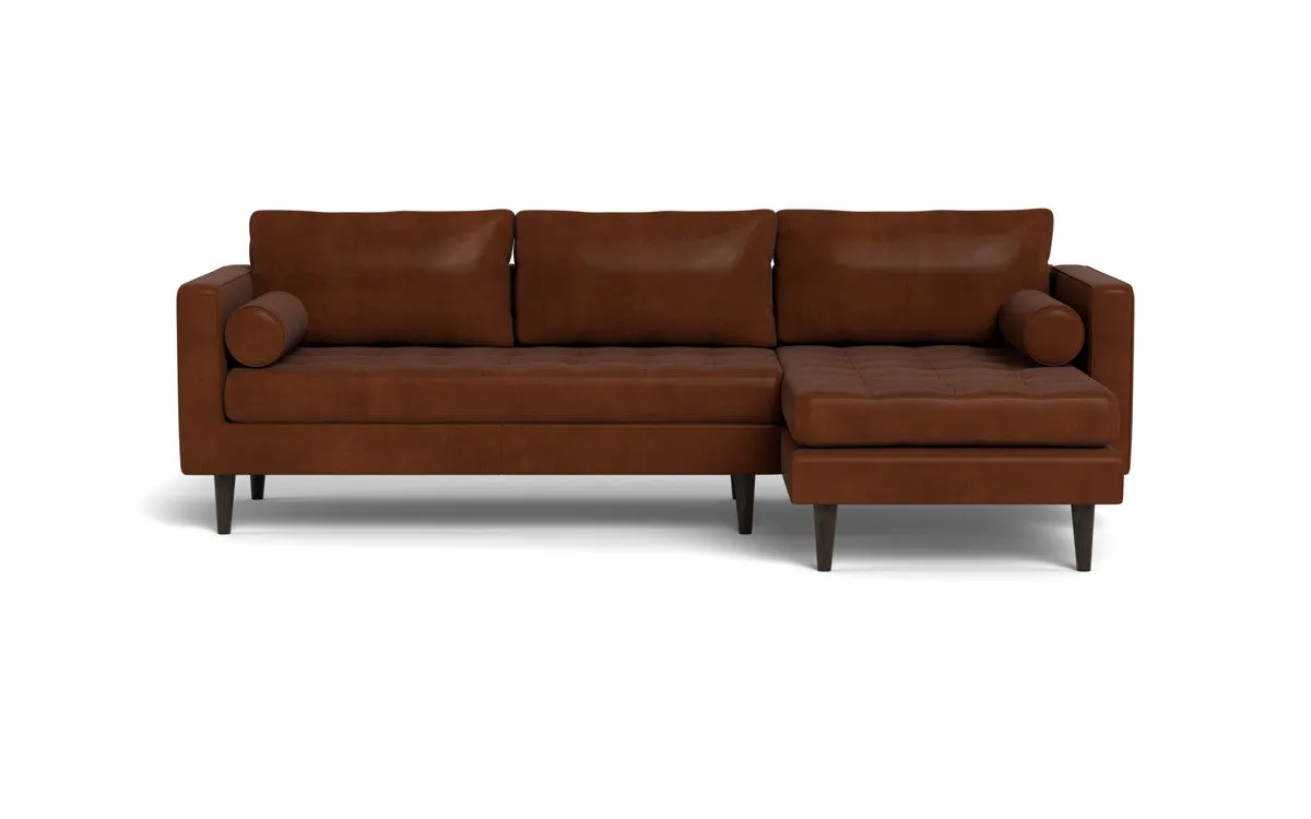 Ladybird 102" Leather Right Chaise Sectional