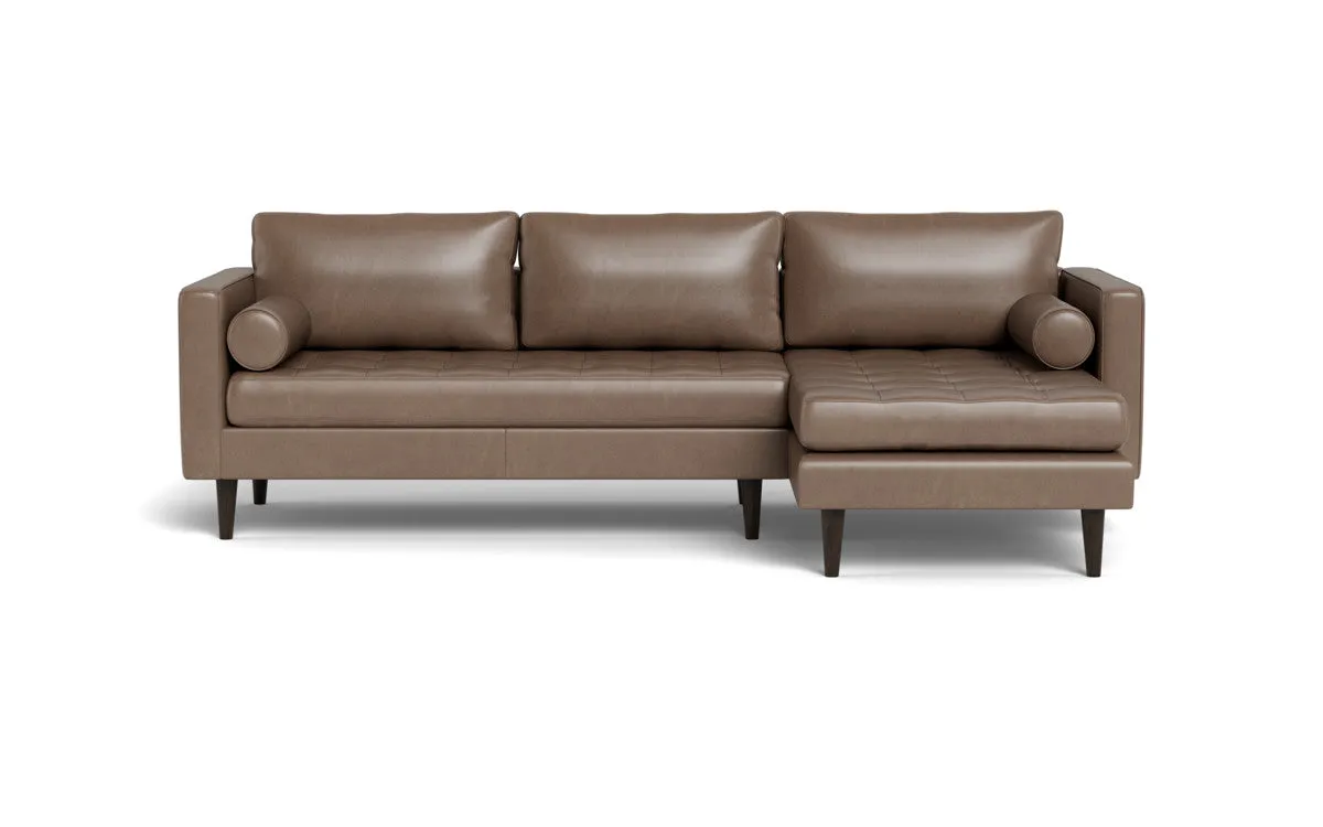 Ladybird 102" Leather Right Chaise Sectional