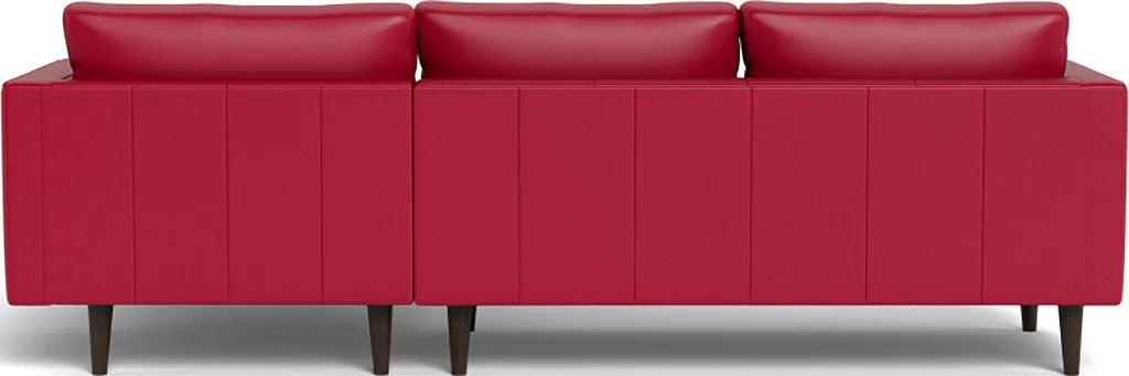 Ladybird 102" Leather Right Chaise Sectional