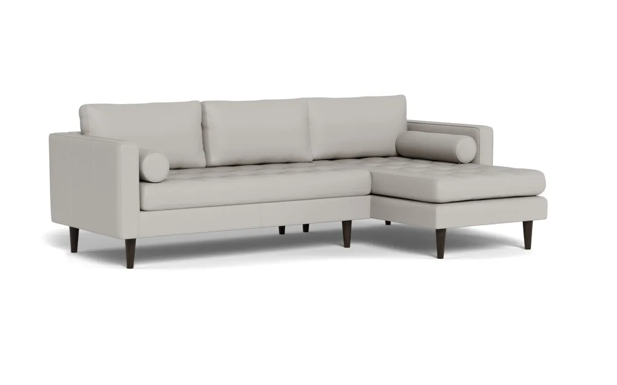 Ladybird 102" Leather Right Chaise Sectional