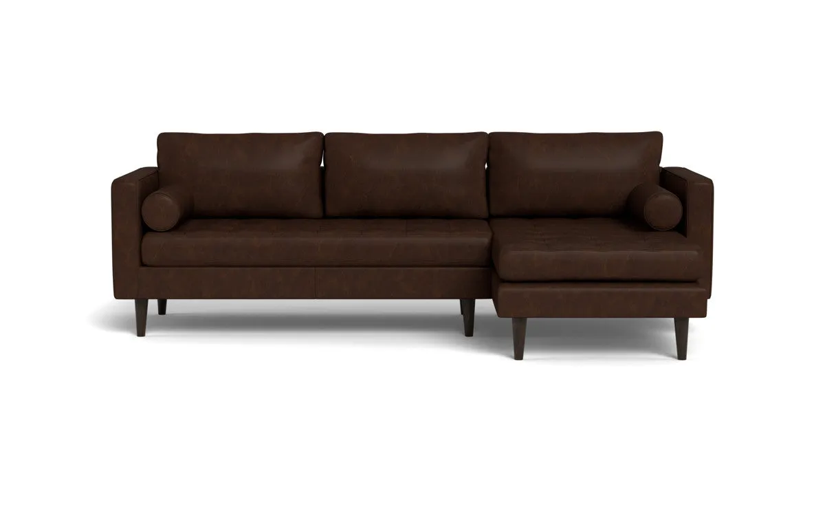 Ladybird 102" Leather Right Chaise Sectional