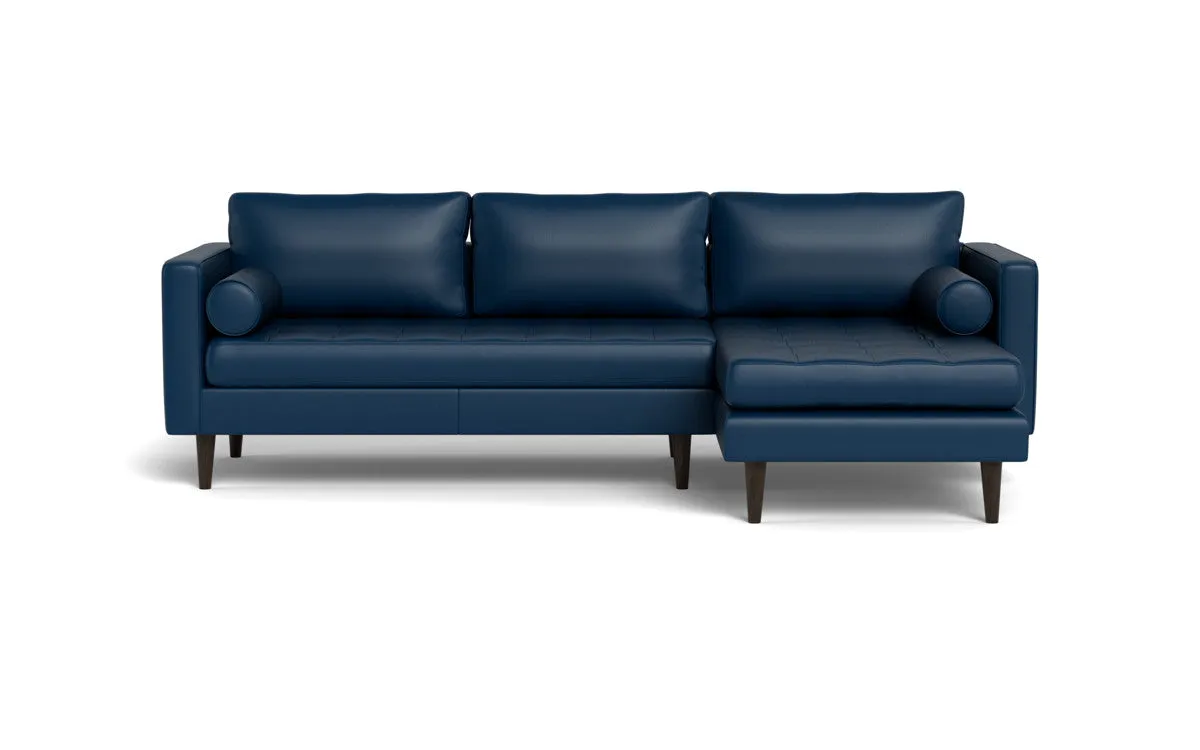 Ladybird 102" Leather Right Chaise Sectional