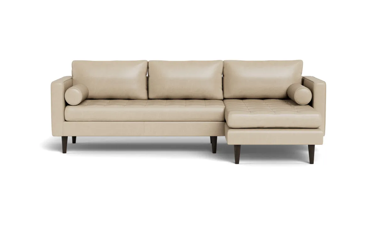 Ladybird 102" Leather Right Chaise Sectional