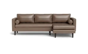 Ladybird 102" Leather Right Chaise Sectional