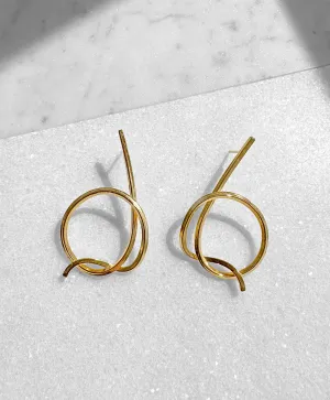 Large Cursive Earrings