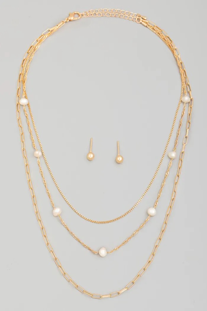 Layered Pearl Necklace