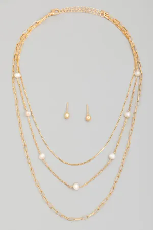 Layered Pearl Necklace