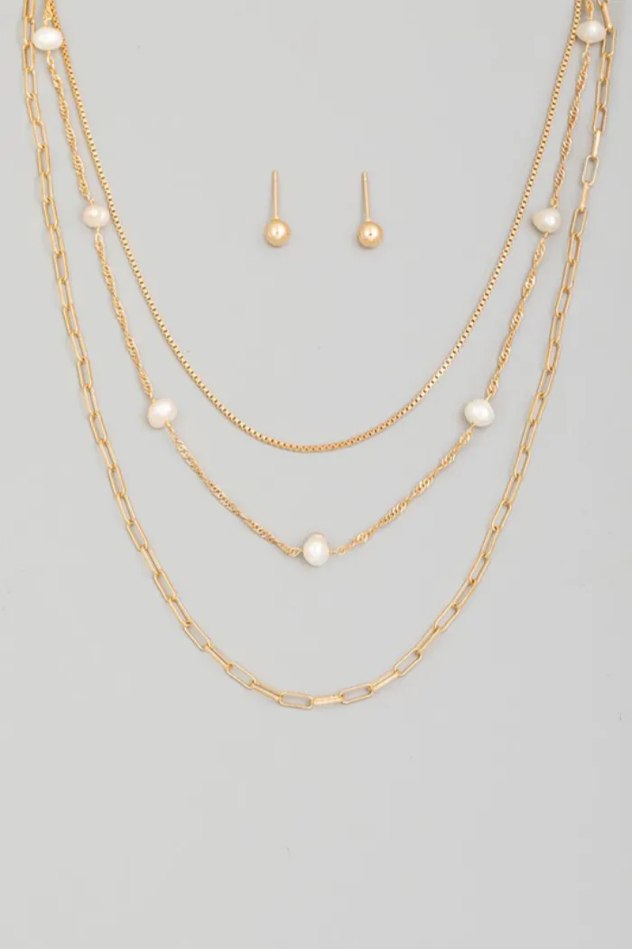 Layered Pearl Necklace