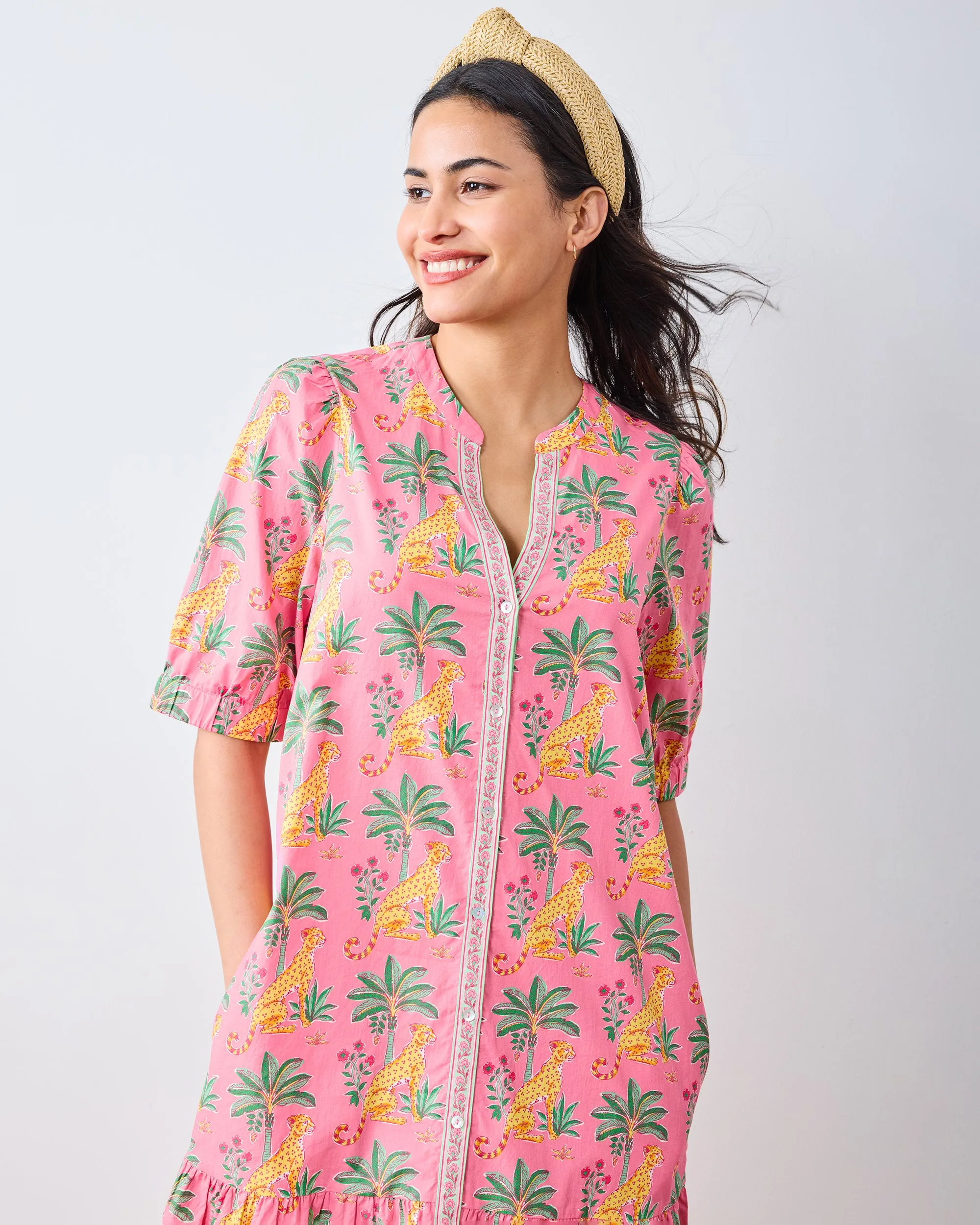 Leopard Mirage - Brunch Dress - Pink Palace