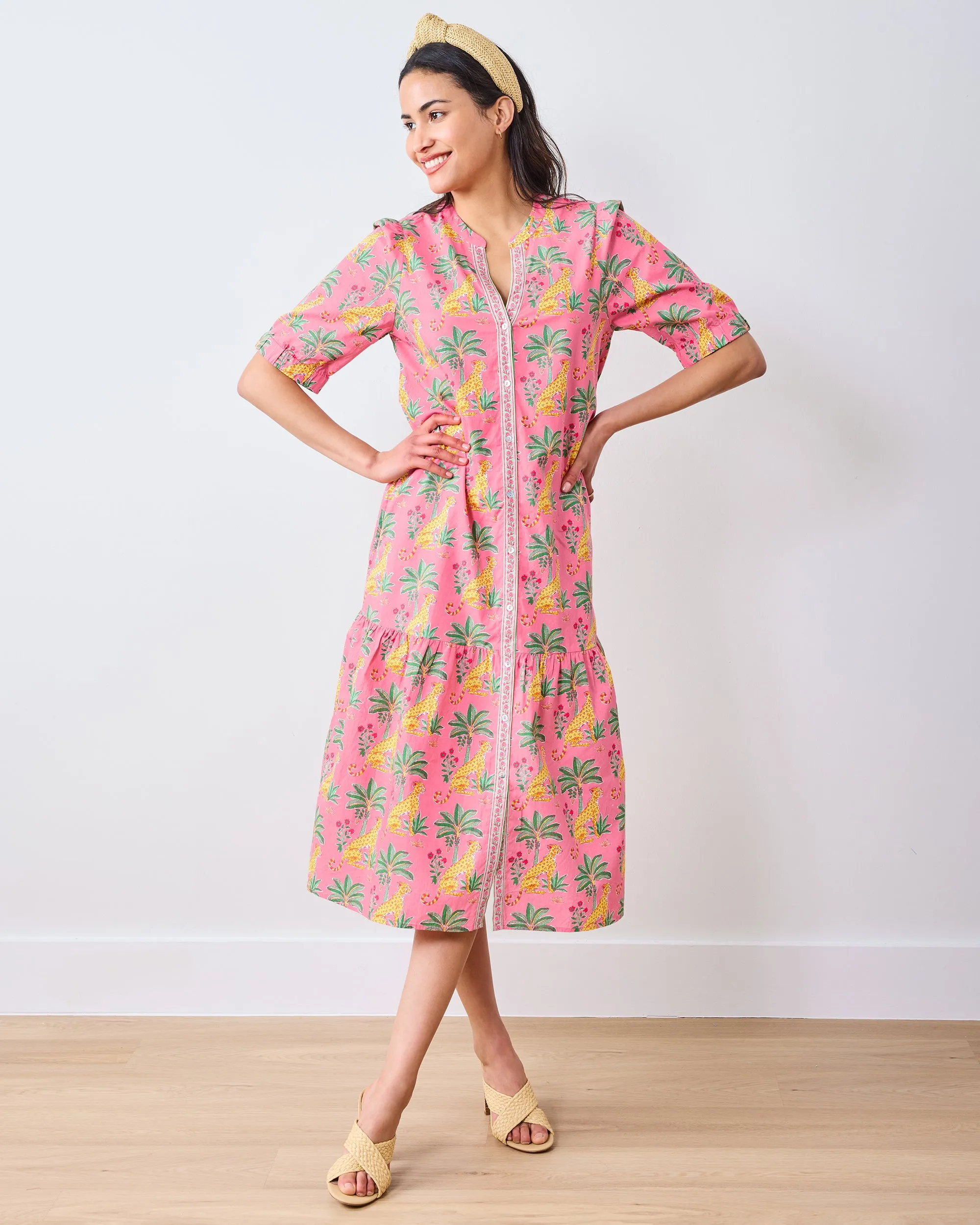 Leopard Mirage - Brunch Dress - Pink Palace