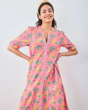 Leopard Mirage - Brunch Dress - Pink Palace