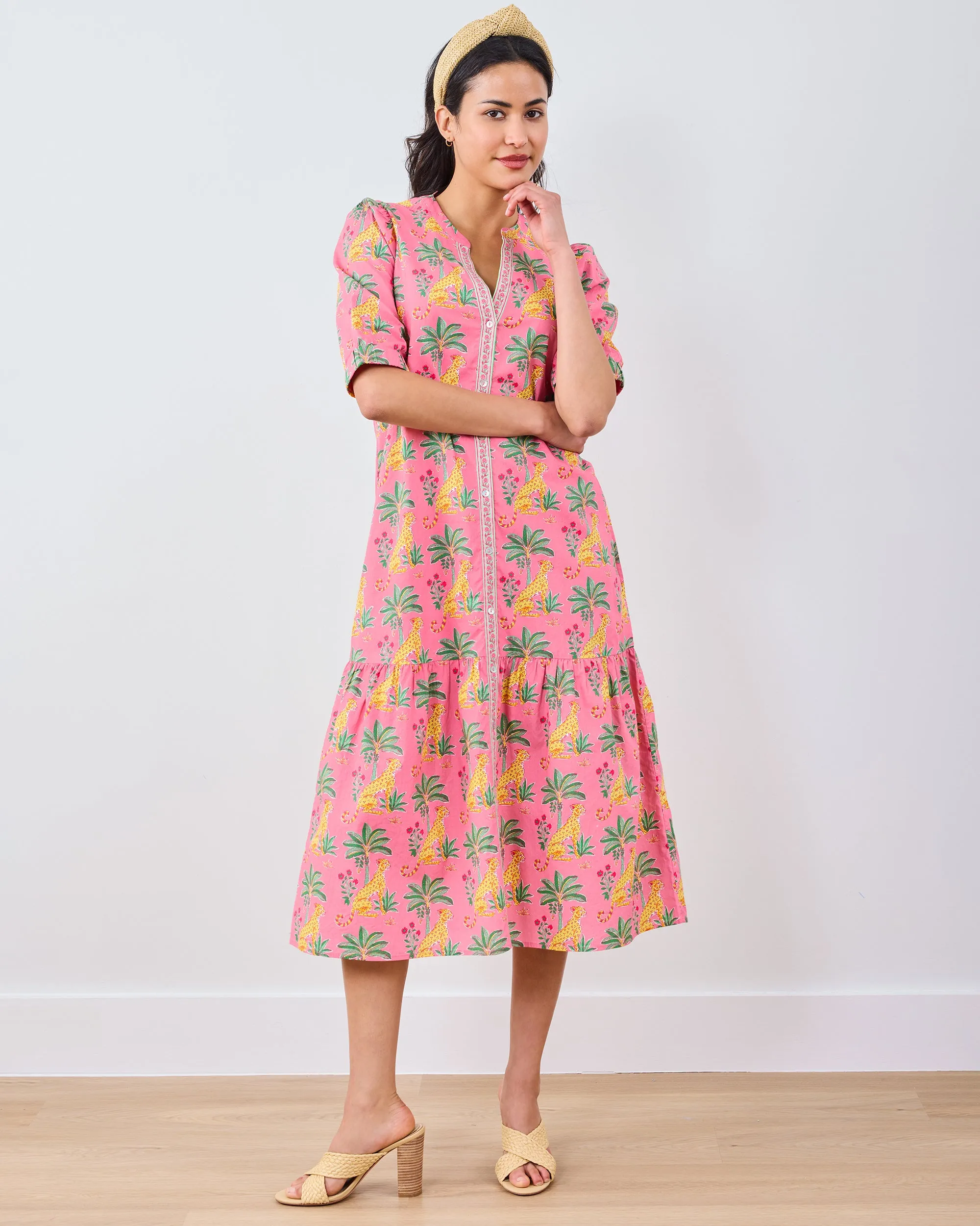 Leopard Mirage - Brunch Dress - Pink Palace