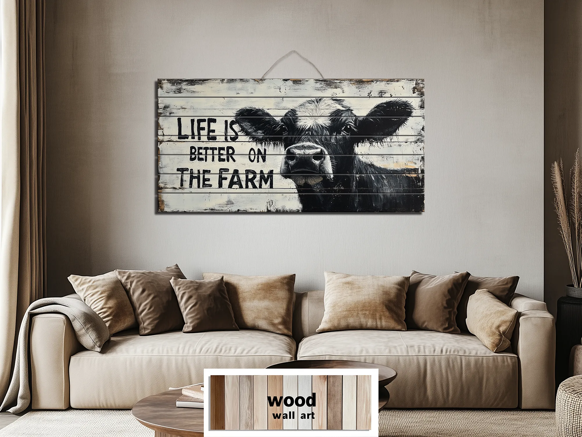 Life Is Better On The Farm Sign Real Wood Wall Art