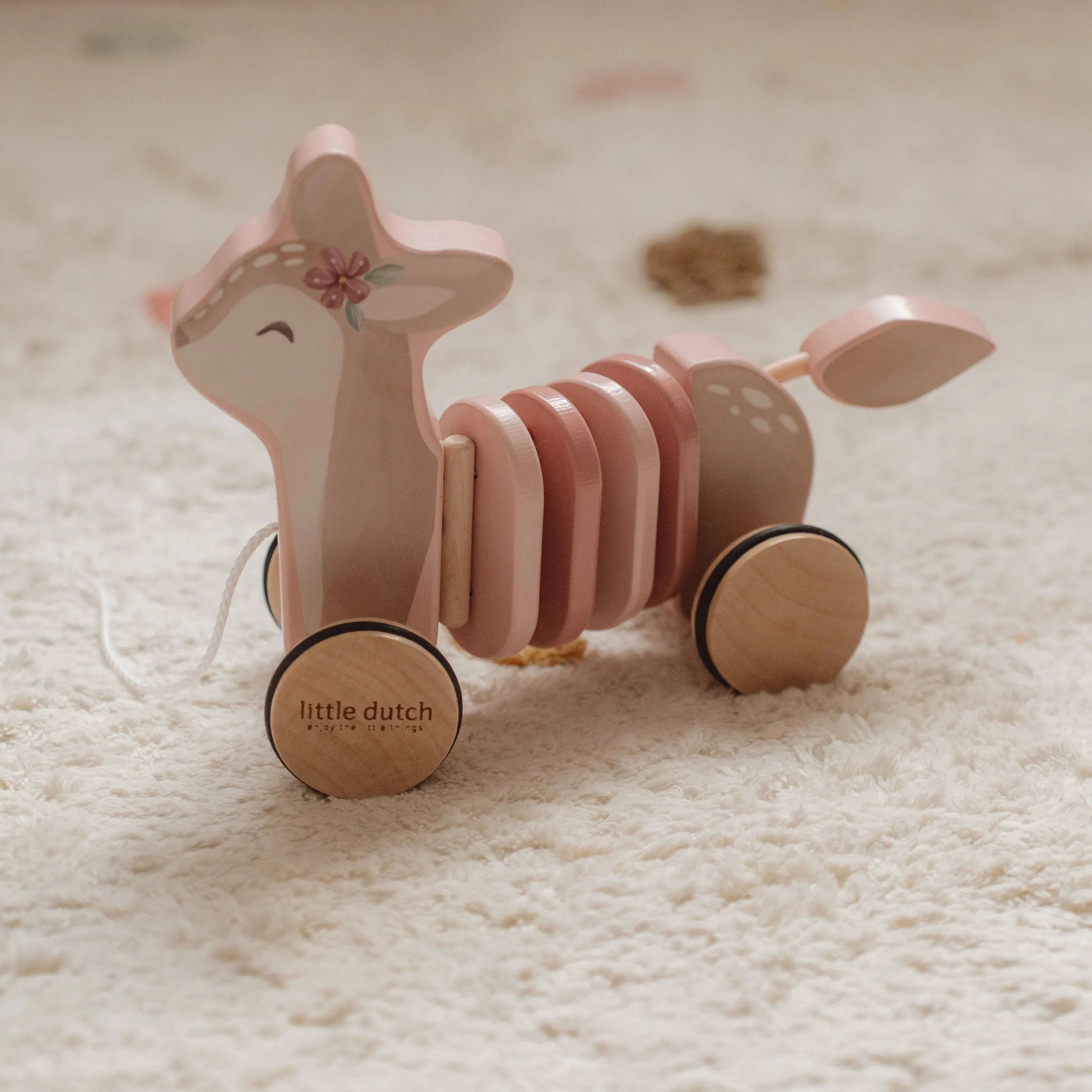 Little Dutch Pull-along Wood Deer - Fairy Garden