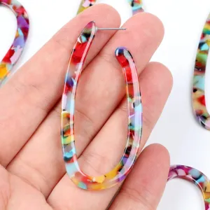 Long Confetti Hoops