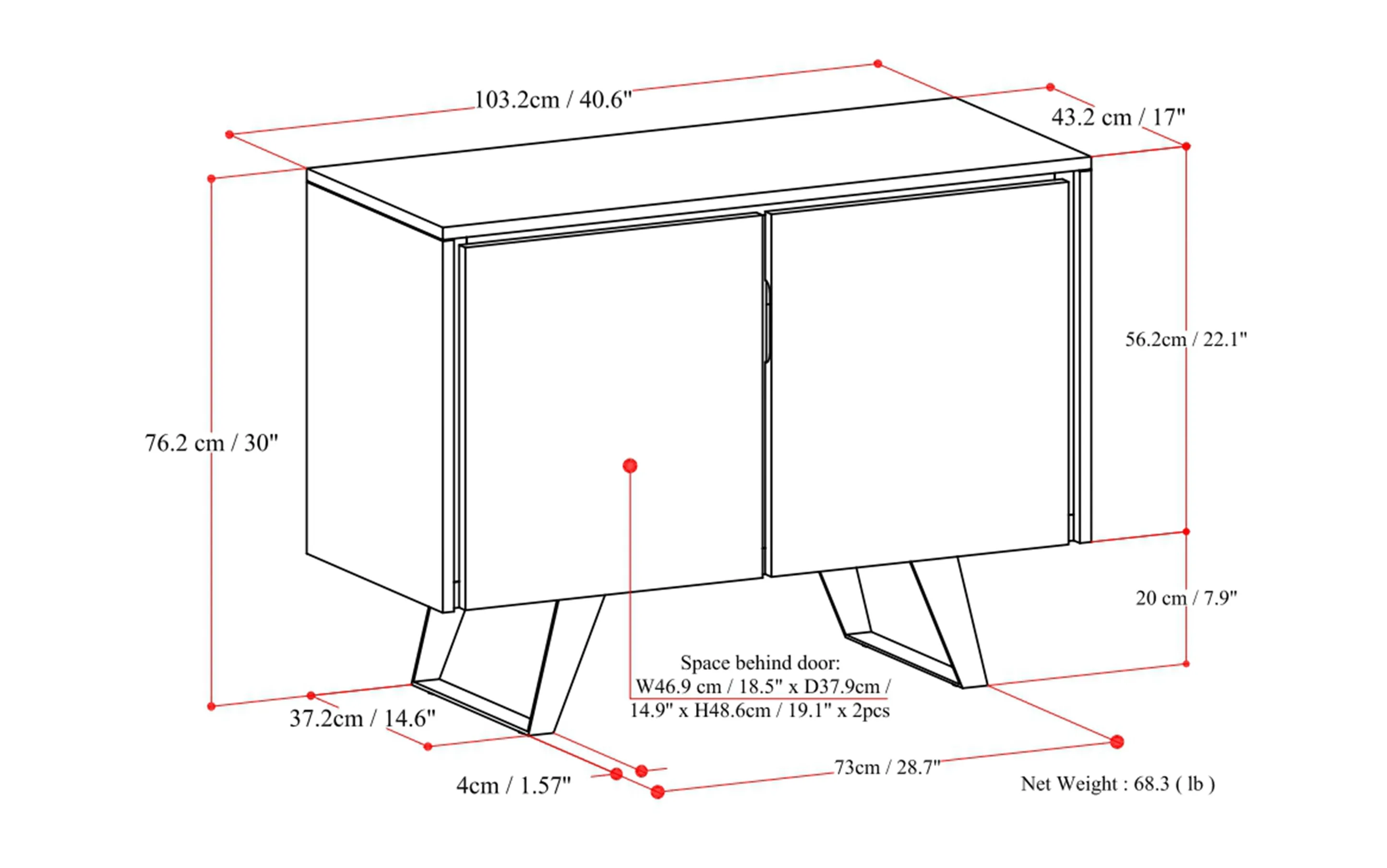 Lowry 2 Door Sideboard Buffet