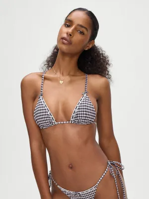 Lumia Seersucker Top in Blackberry Gingham