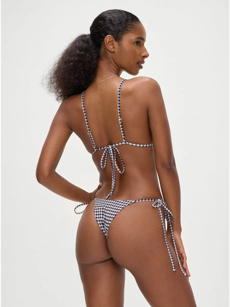 Lumia Seersucker Top in Blackberry Gingham