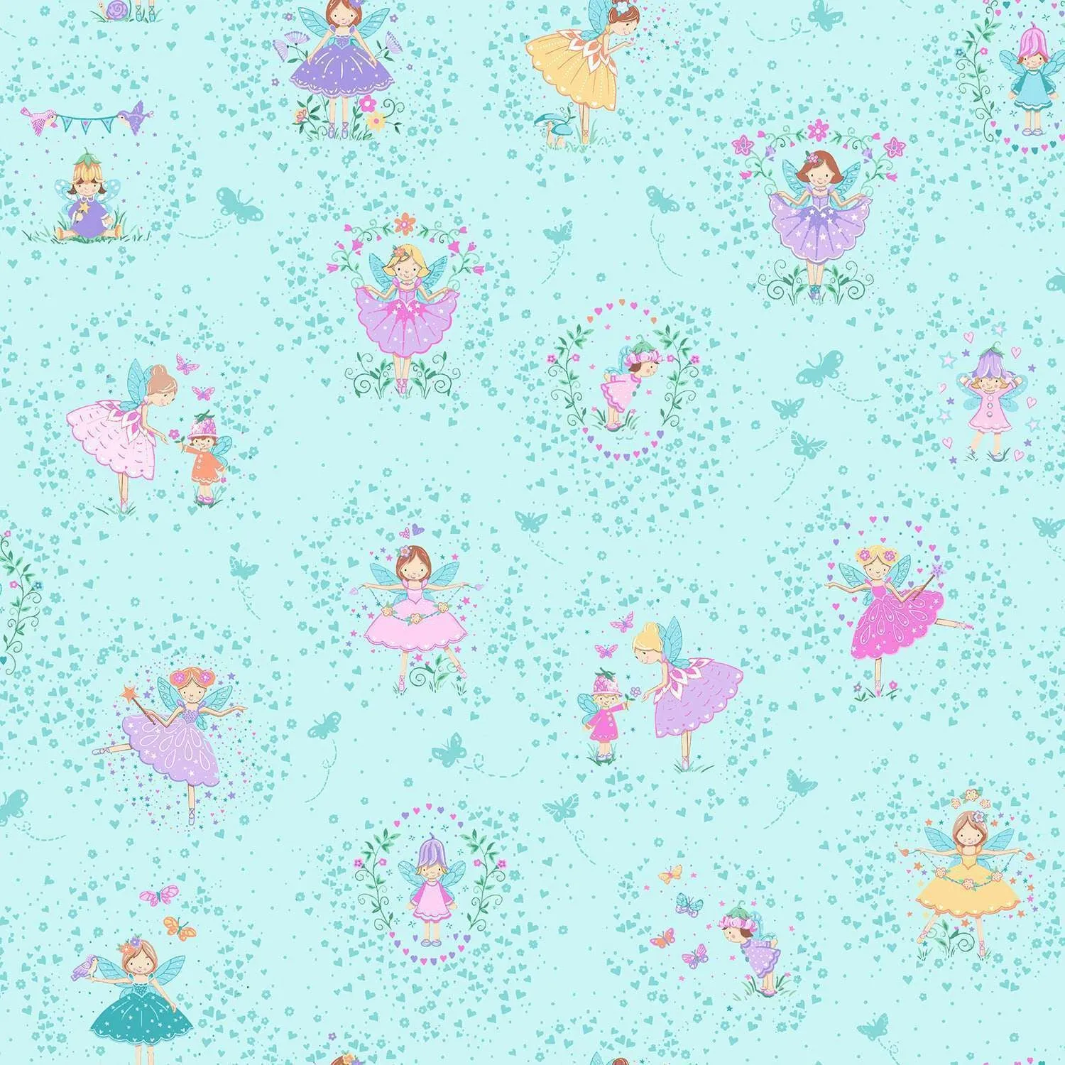 Makower Fairy Dust | Friends | Teal