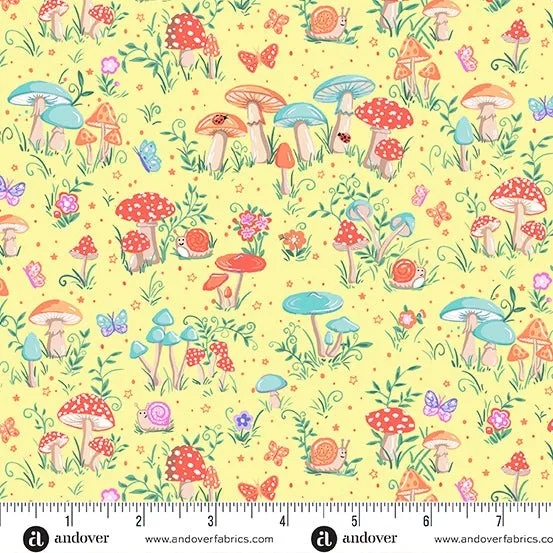 Makower Fairy Dust | Toadstool | Yellow