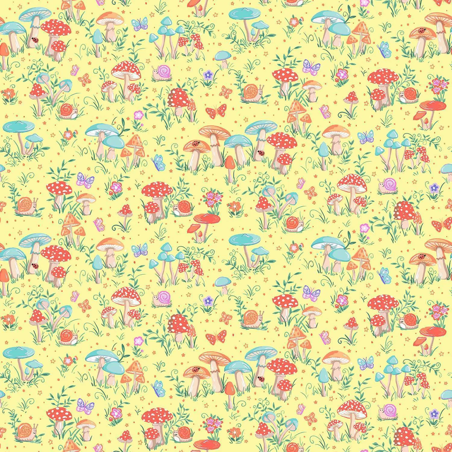 Makower Fairy Dust | Toadstool | Yellow