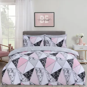 Marble Geometric Duvet Set