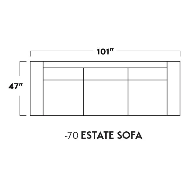 Mas Mesa 101" Deep Leather Estate Sofa