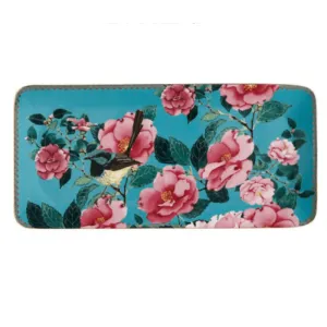 Maxwell Williams Teas & C's Silk Road Rectangle Platter 33x15.5cm Aqua